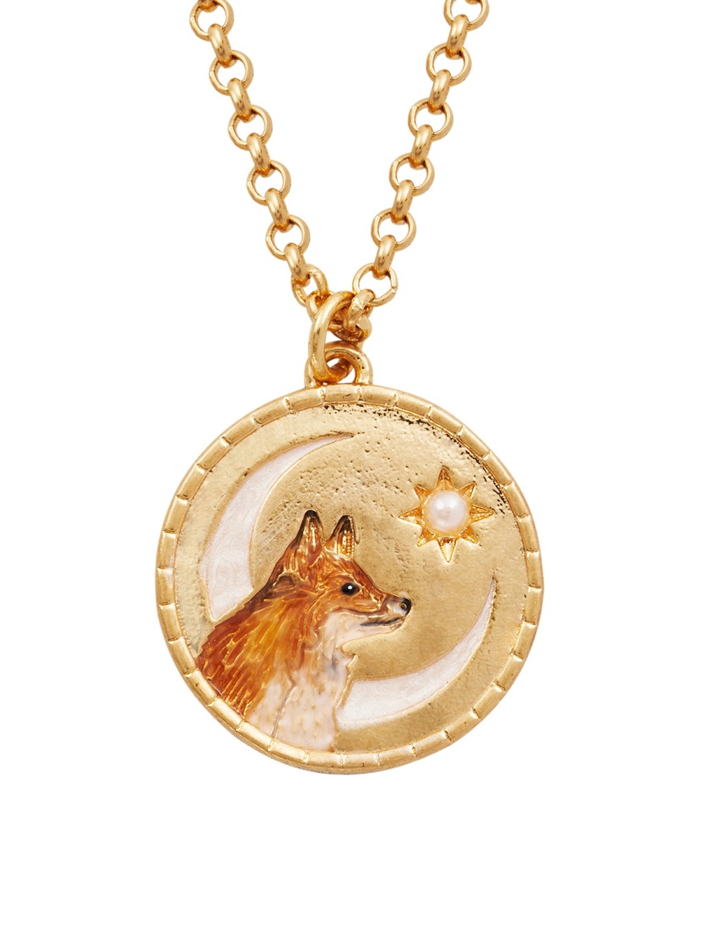 Gold Fox Spirit Guide Necklace by Fable England